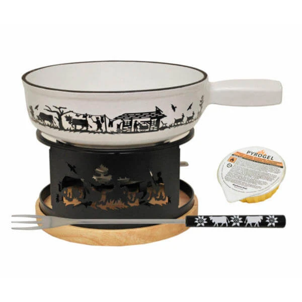 Heidi Cheese Line Alp Set Weiss - Fondue Set 3 Heidi Cheese Line Alp Set Weiss - Fondue Set