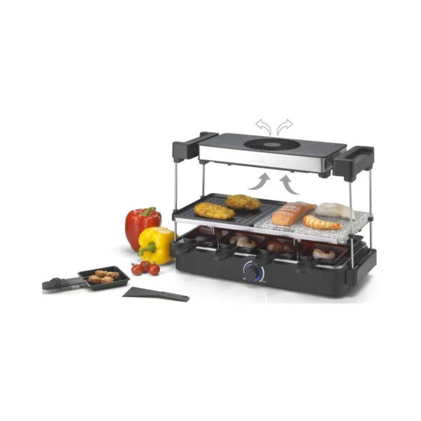 Trebs Racletteofen Mit Dunstabzug Und Steinplatte 5-in-1 - Raclette-Grills 4 Trebs Racletteofen Mit Dunstabzug Und Steinplatte 5-in-1 - Raclette-Grills – Bild 2