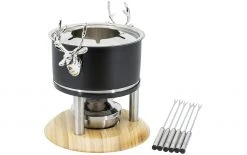 Kadastar Fleischfondue-Set Deer Deluxe 9 Teile, Schwarz - Fondue Set