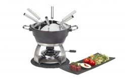 Nouvel Fleischfondue-Set Chelsea 9 Teile, Anthrazit/Silber - Fondue Set