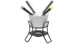 Nouvel Schokoladenfondue-Set Bianca 6 Teile, Schwarz/Weiss - Fondue Set