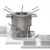 Nouvel Fleischfondue-Set Stripes 24 Teile, Silber/Weiss - Fondue Set