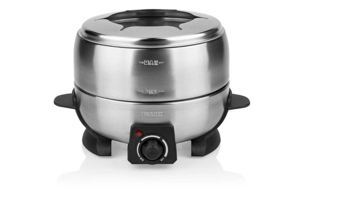 Princess Fondue-Set All-in-One 800 Watt 7 Teile, Schwarz/Silber - Fondue Set 4 Princess Fondue-Set All-in-One 800 Watt 7 Teile, Schwarz/Silber - Fondue Set – Bild 2